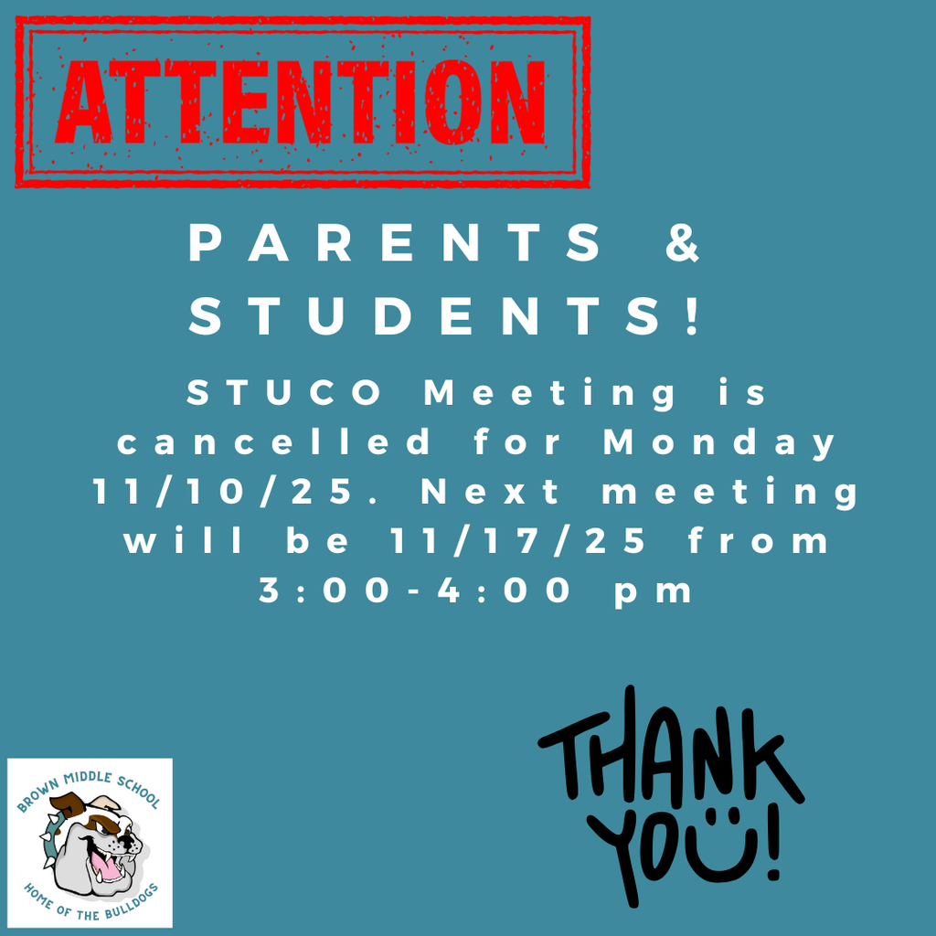 STUCO Meeting Cancelled