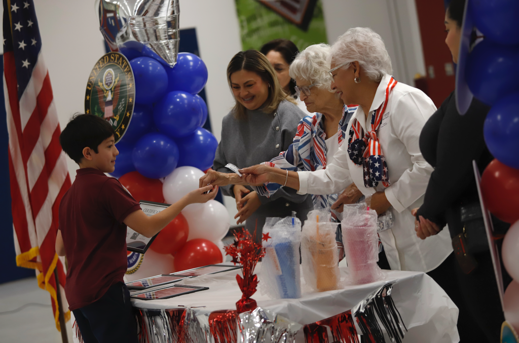 Canyon Hills Middle School military-connect student recognized for their families dedication and service.