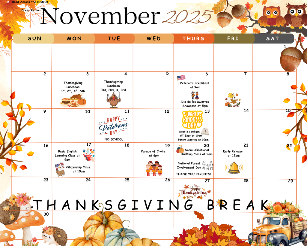 Orange and Brown Watercolor Autumn September 2025 Calendar (Canvas (Landscape)) (1)