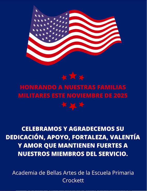 Mes de celebración de familias militares folleto en Español