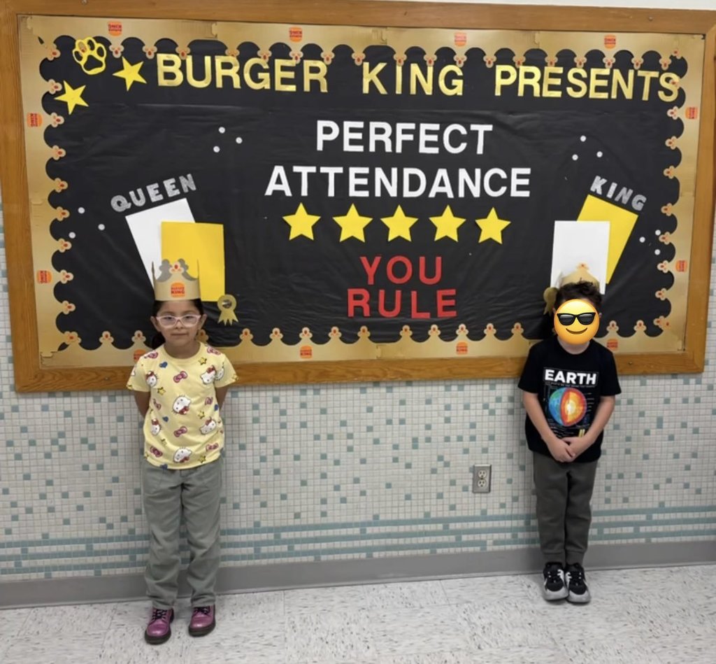 Cielo Vista Perfect Attendance King and Queen 