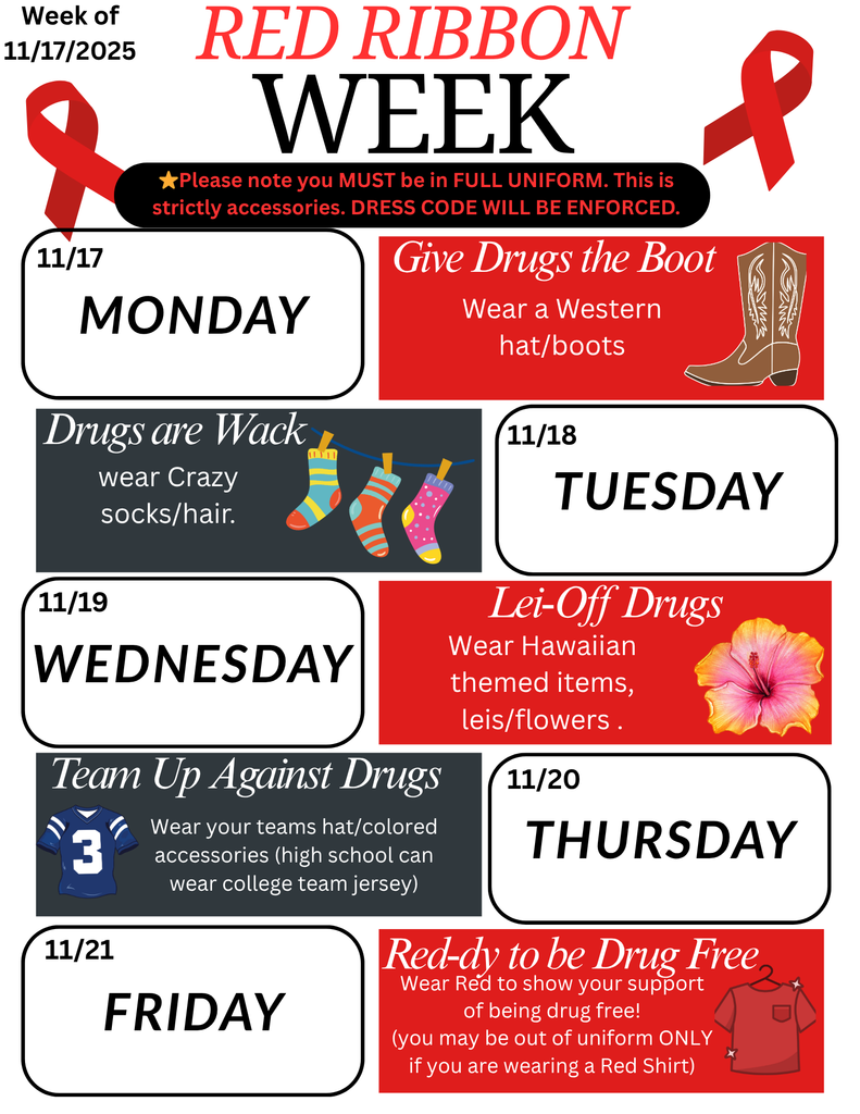 Red Ribbon Week Accessories