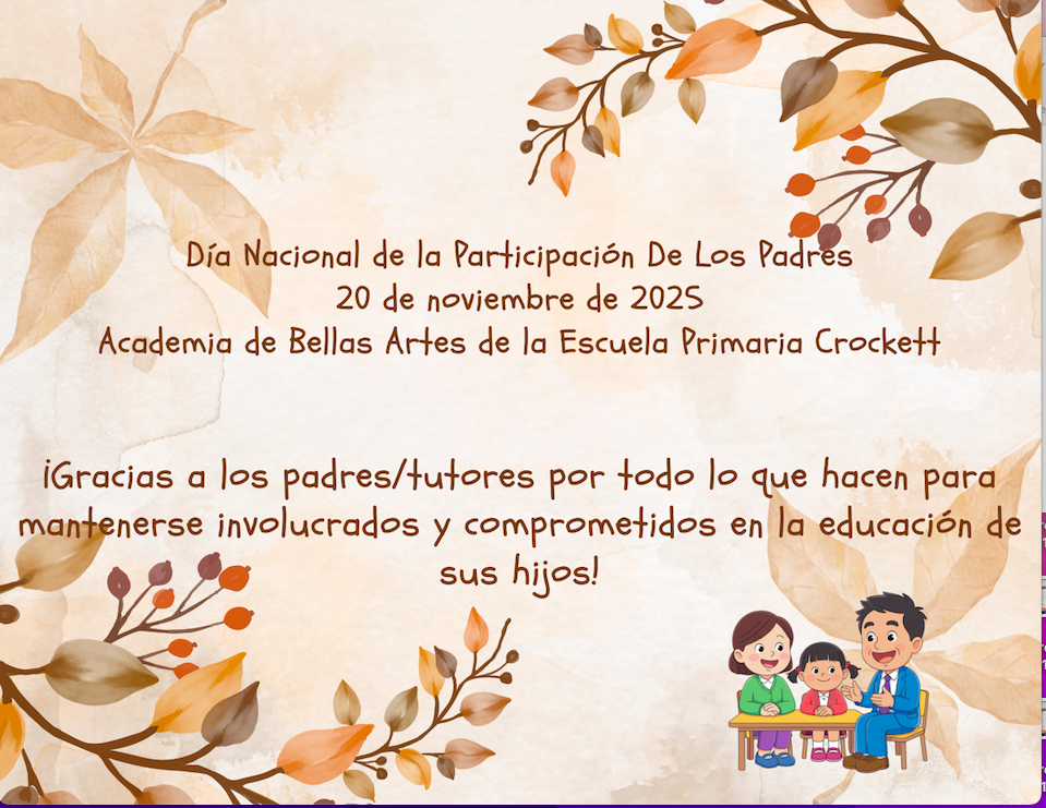 Día Nacional de la Participación de los Padres folleto en Español