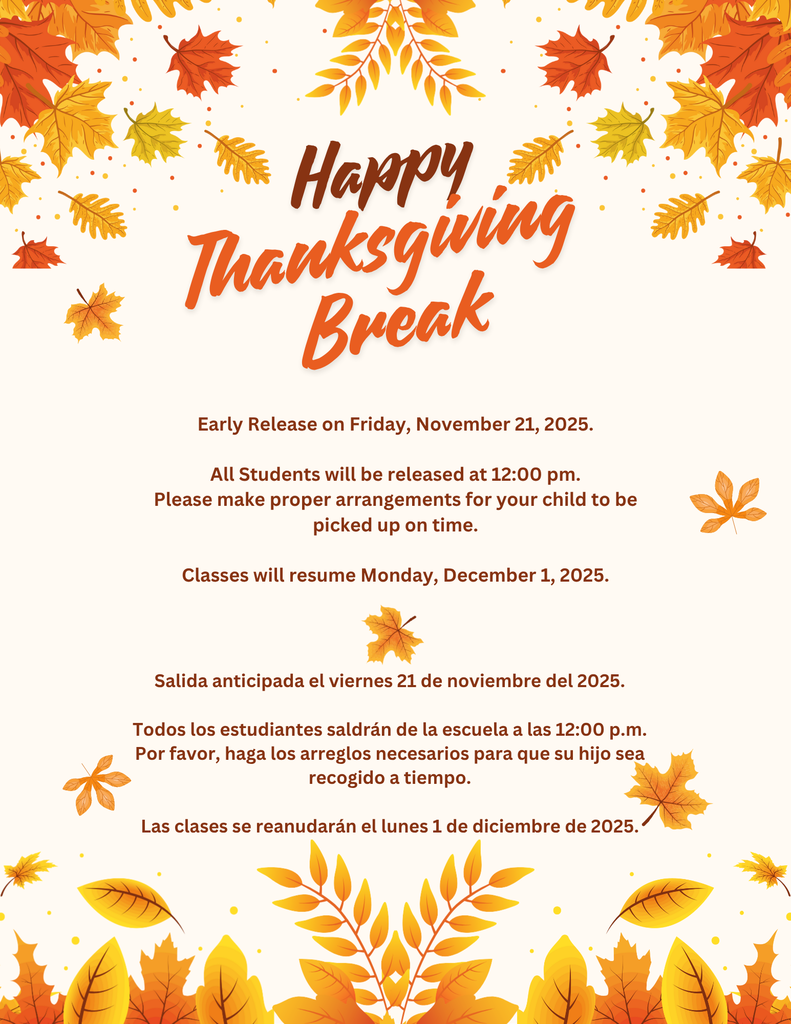 All Students will be released at 1200 pm