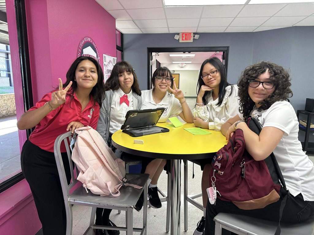 Five YWA students smile for group photo