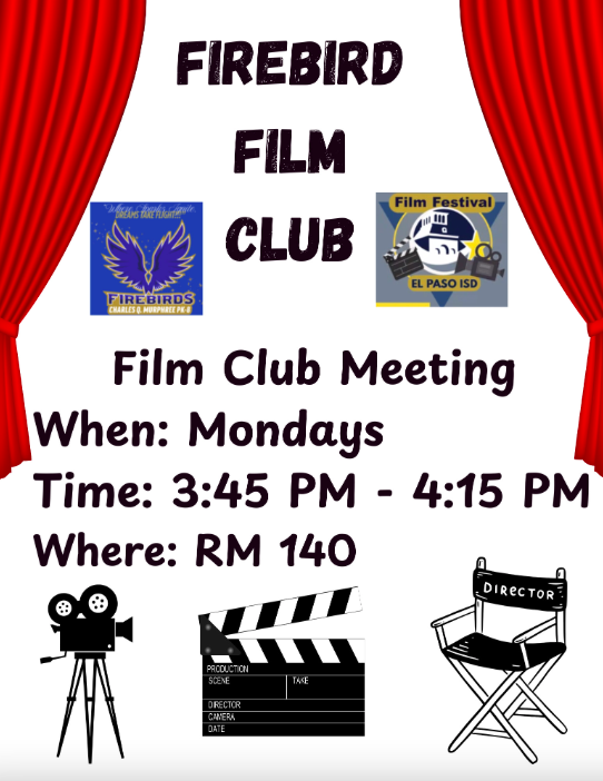 Film club Mondays at 3:45 pm Room140