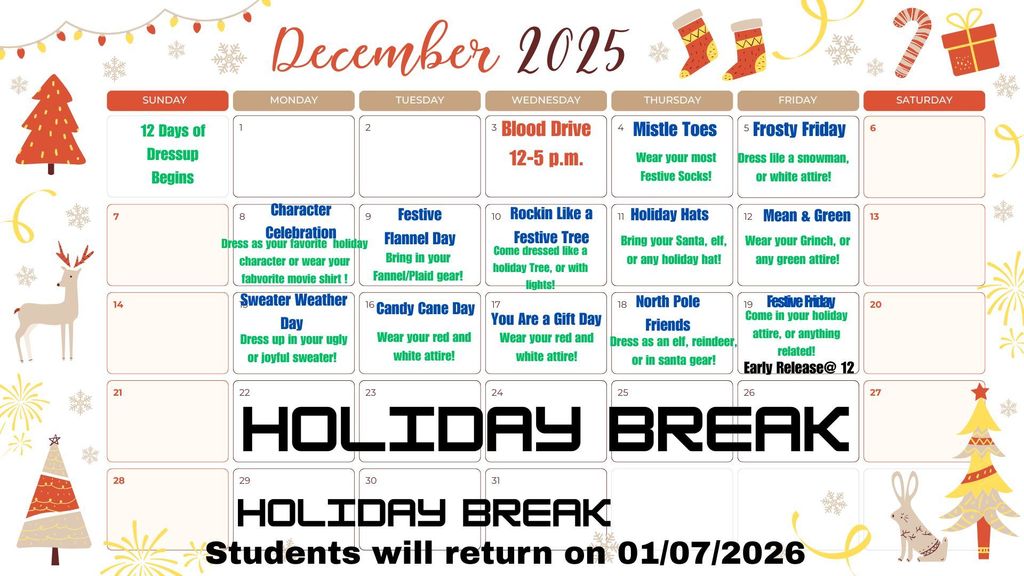 December Calendar 2025