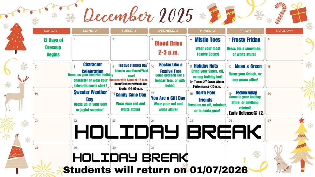 December Calendar 2025