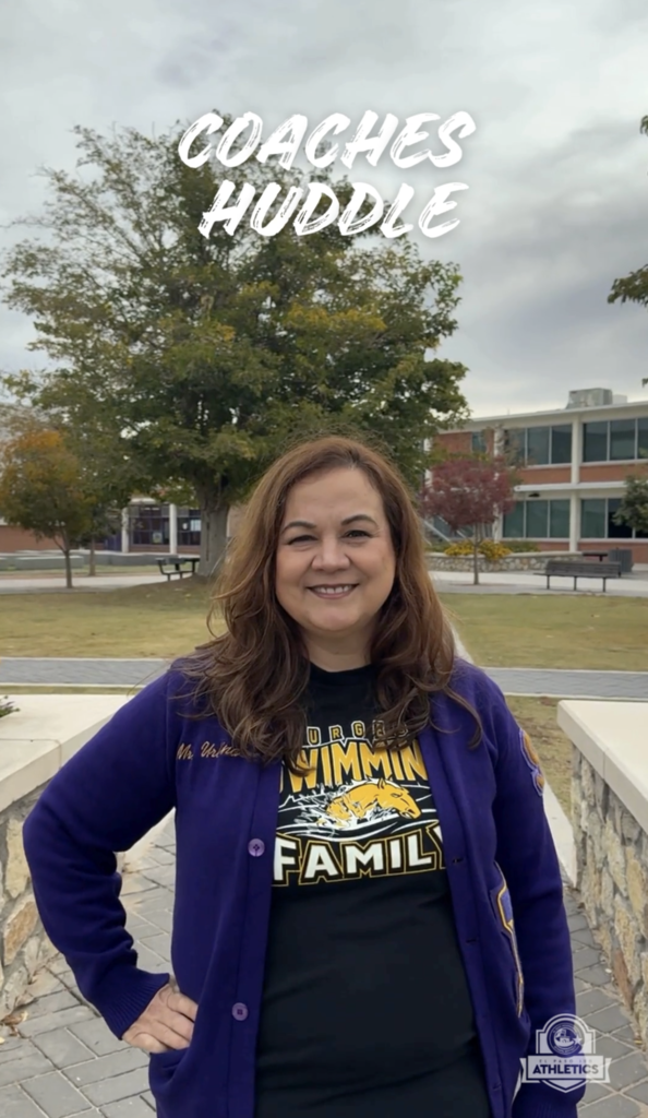Burges head swim coach Angelica Urbina