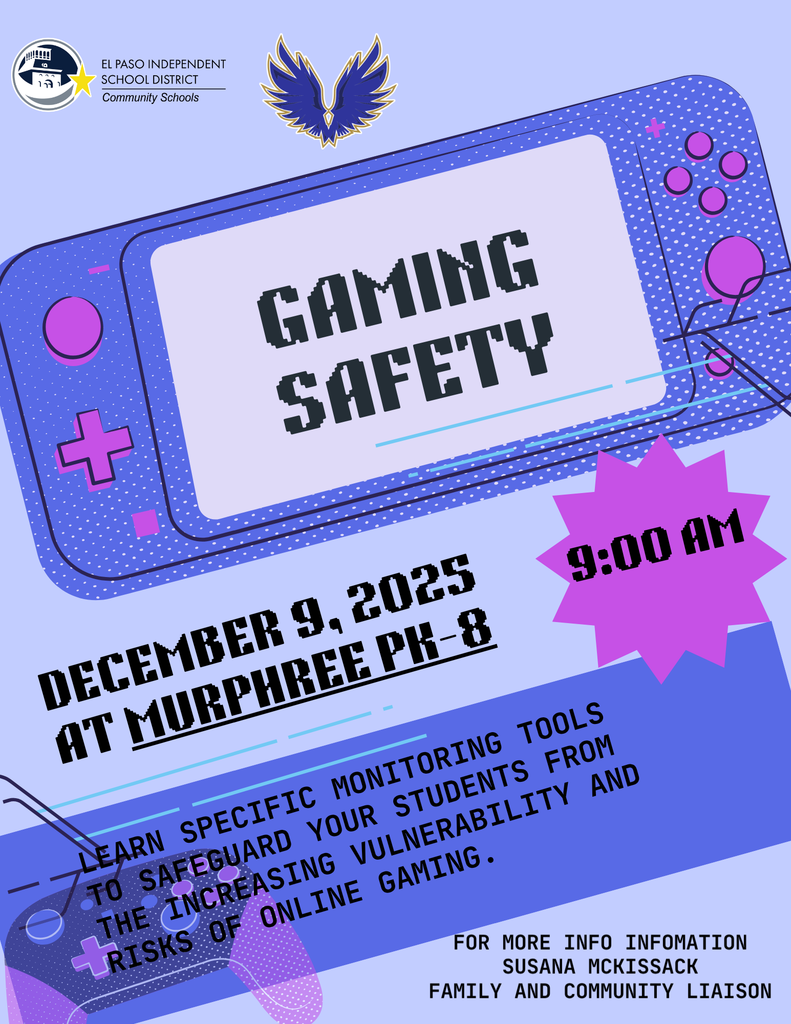 Gaming safety class December 9 at 9am