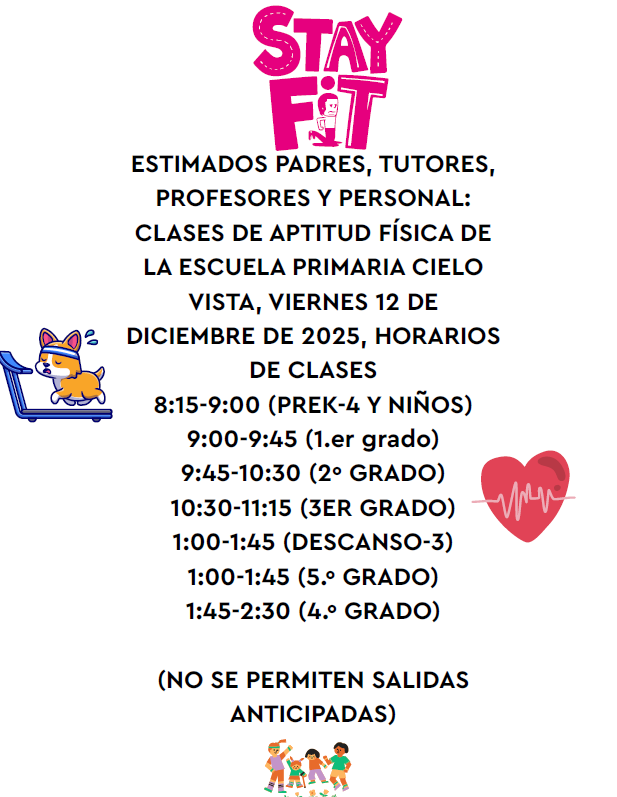 Fitness Friday Spanish flyer