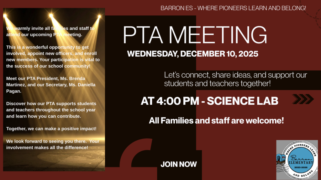 PTA meeting 12.10.25