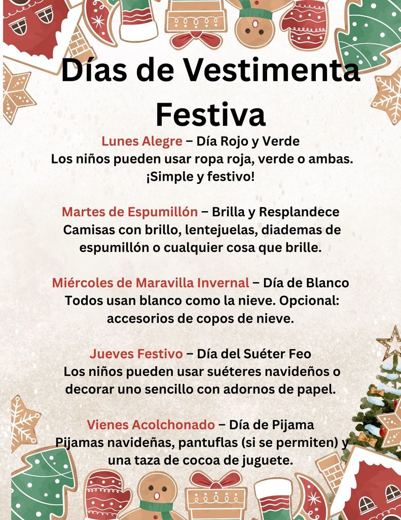 Dias de vestimenta Festiva