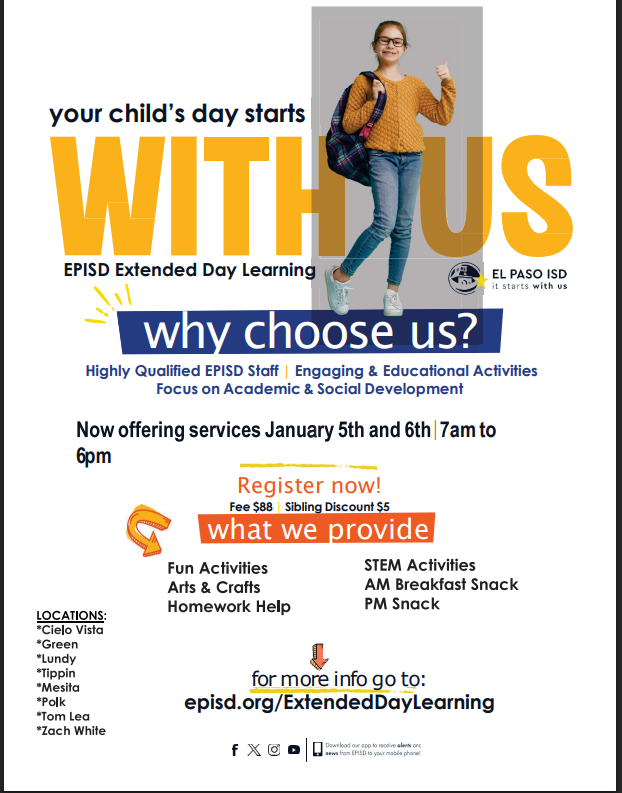 Extended Day Learning flyer