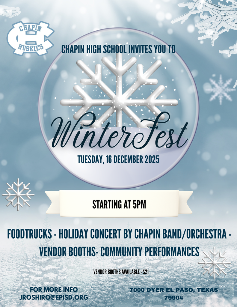 Chapin High School Invites you to