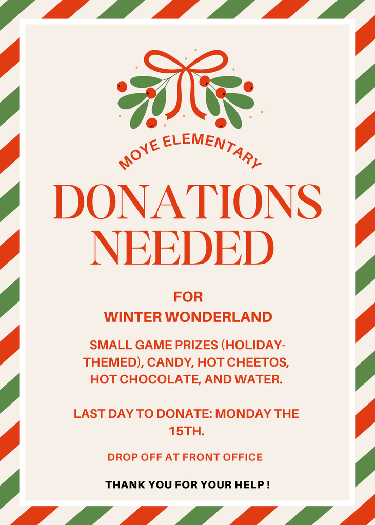 donation needed for winter wonderland last day dec 15th 