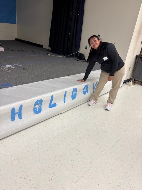 volunteer helping out 