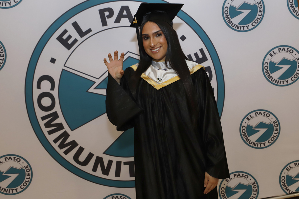 Franklin High School graduate poses for photo