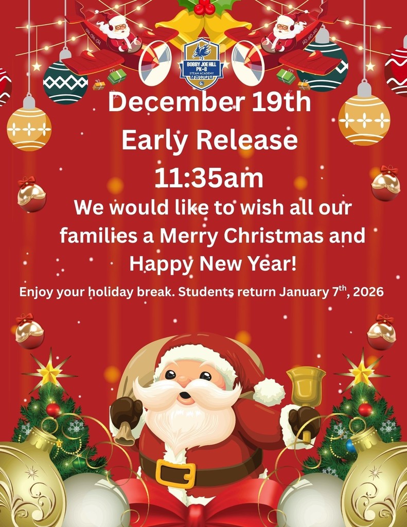 Early Release for students Dec 19th 11:35am