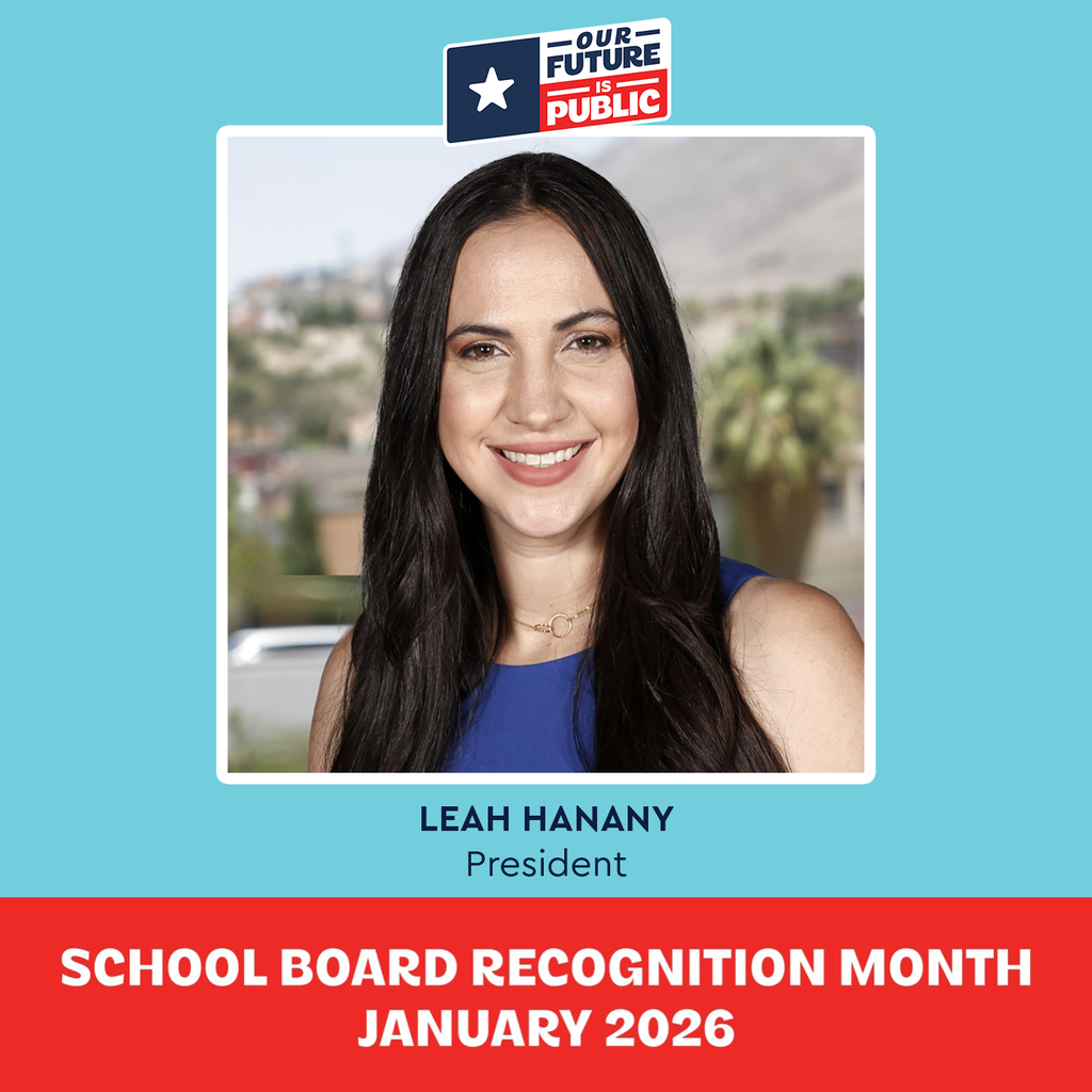 Photo of Leah Hanany Board President for School Board Recognition Month January 2026
