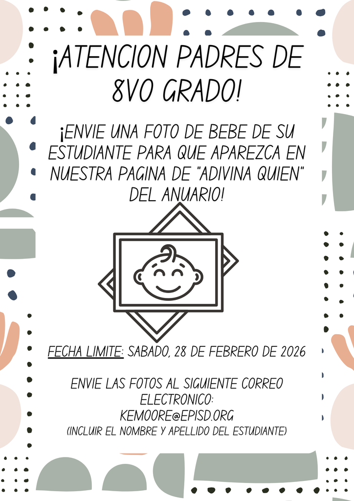 Submit your baby picture to be part of our "Guess Who" page