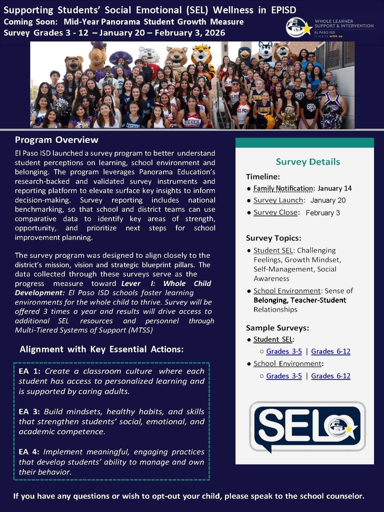 English SEL Panorama Flyer information