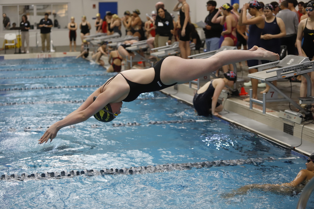 Burges High School student athlete swimming