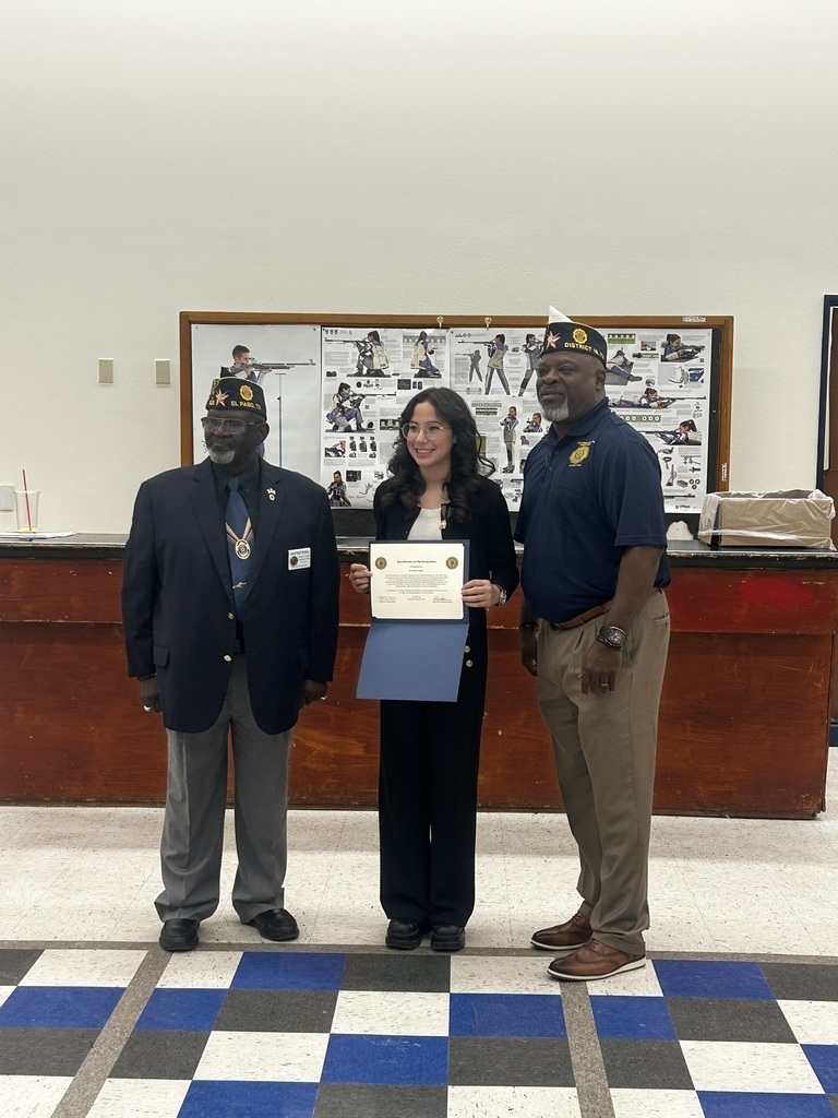 Cadet Sienna Del Toro of the Jefferson/Silva JROTC Battalion being recognized for earning  first place at the 16th District American Legion Oratorical Contest with her compelling speech on the U.S. Constitution. 