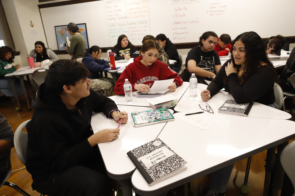 Austin High School students in class