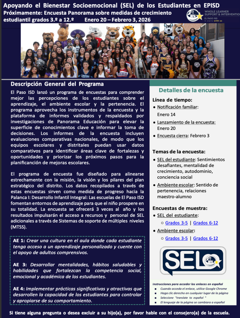 Panorama Survey Information