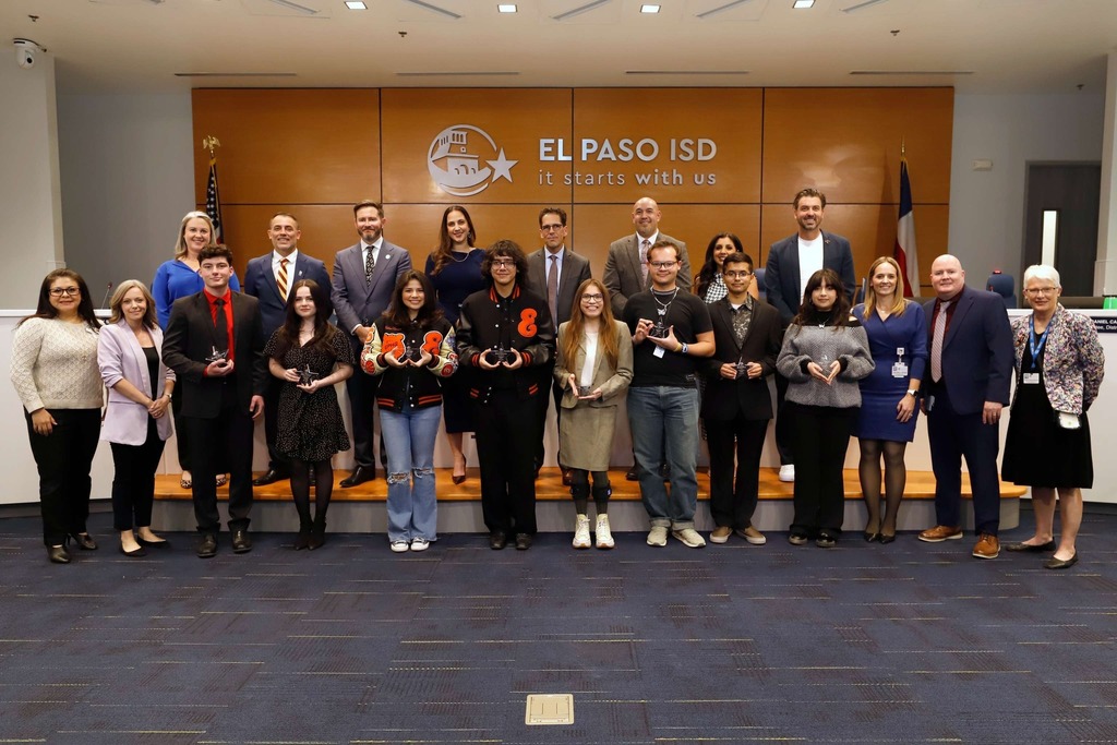 El Paso ISD Board of Trustees and Superintendent Dr. Brian Lusk were proud to recognize our outstanding students who earned either the prestigious QuestBridge Scholarship or National Merit Scholarship. These honors highlight their hard work, academic excellence, and bright futures ahead. Congratulations!