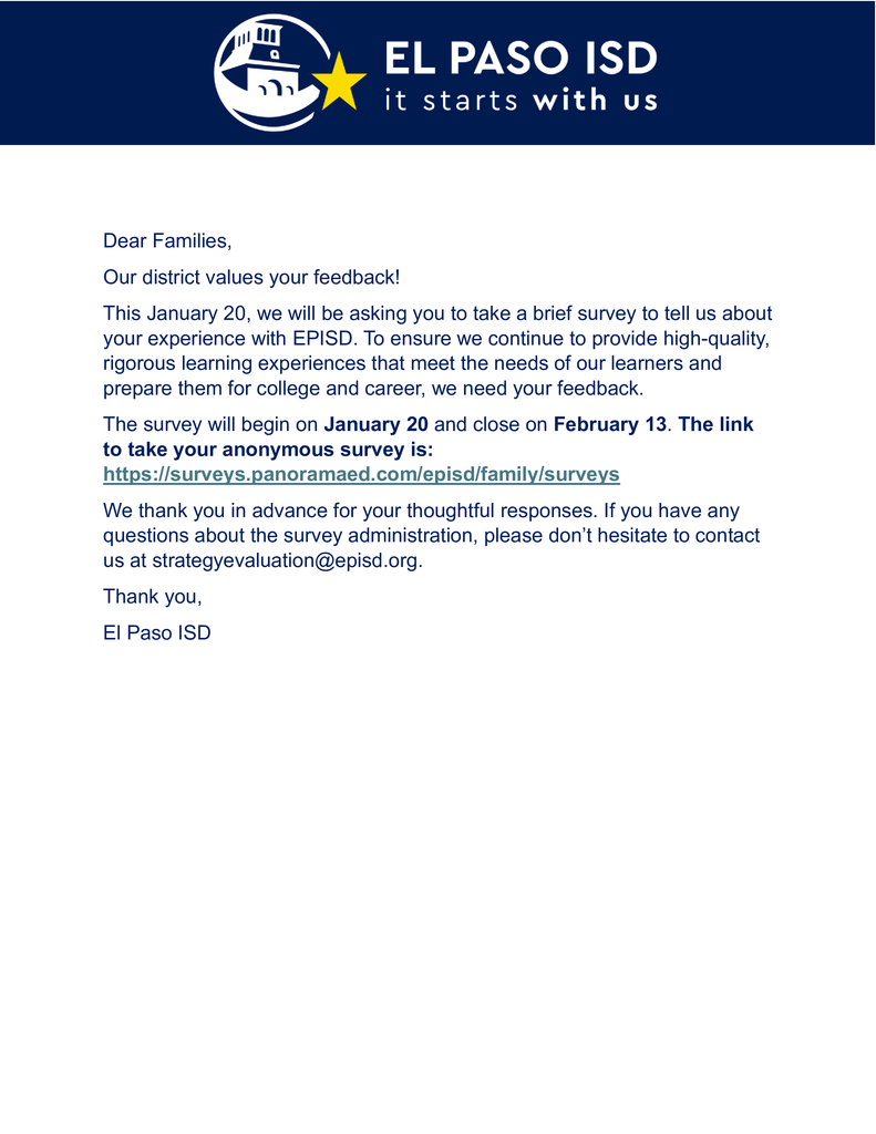 Panorama Family Survey 2026