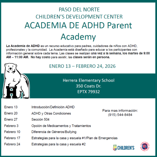 ADHD Academy Flyer Spanish 