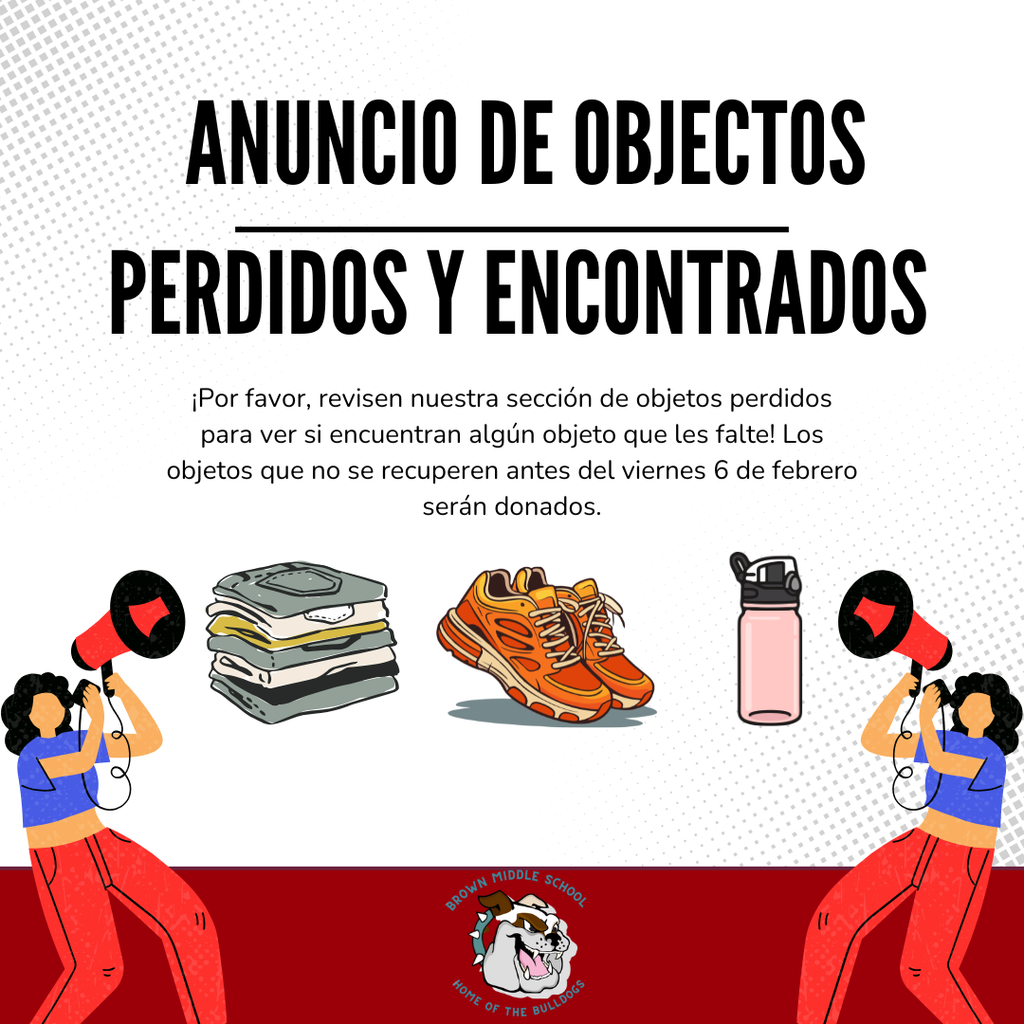 Anuncio de objectos perdidos y encontrados