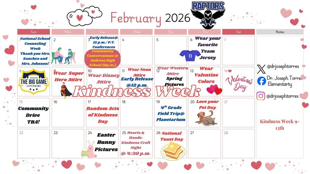 February Calendar 2026:
