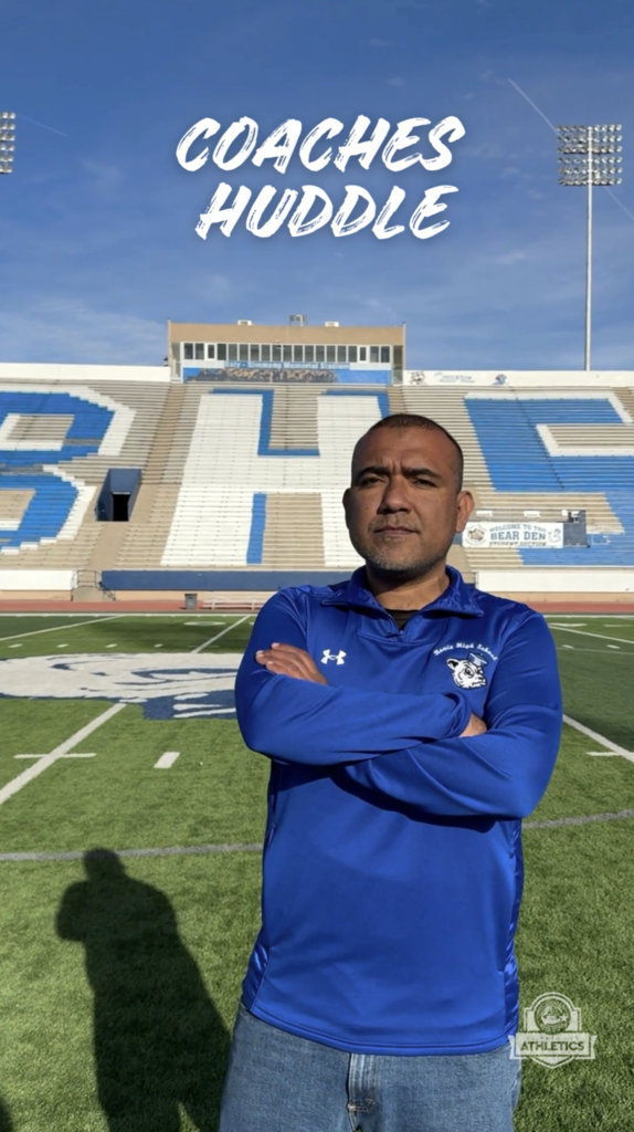 Coaches Huddle Bowie High School soccer coach photo