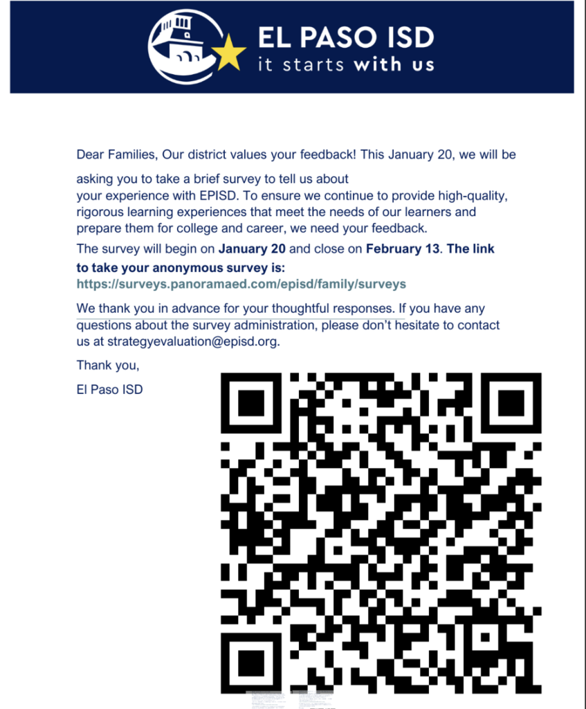 Panorama Family Survey link