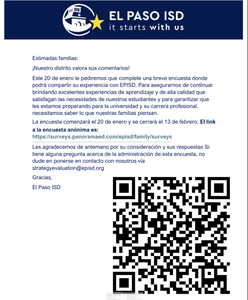 Panorama Family Survey link