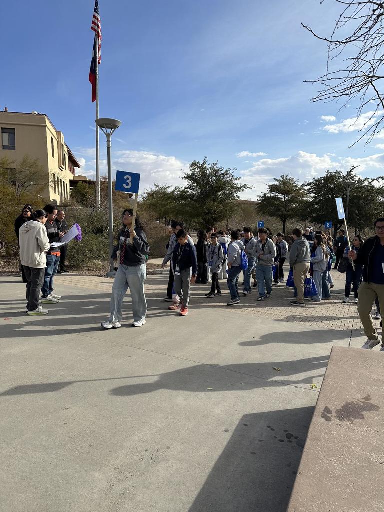 El Paso ISD students and staff on campus tour at UTEP