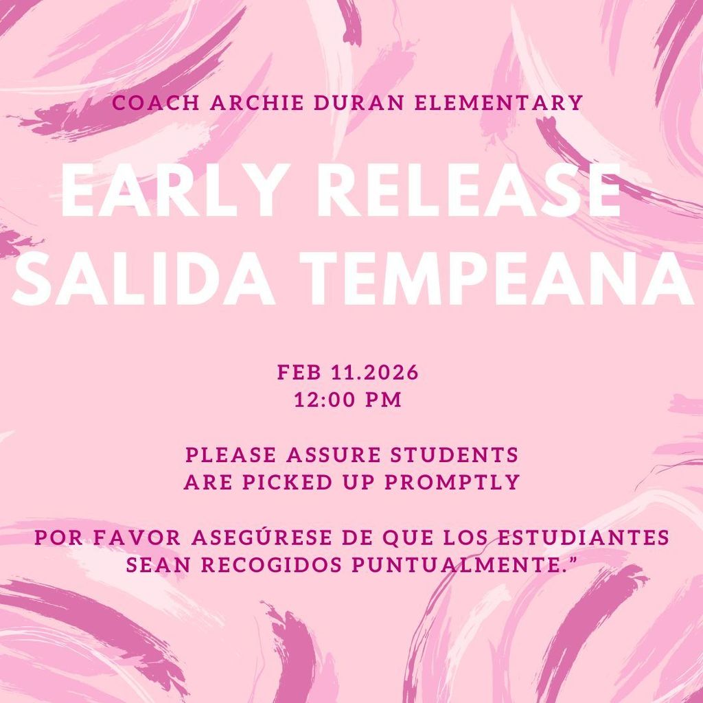 Early Release / Salida Temprana