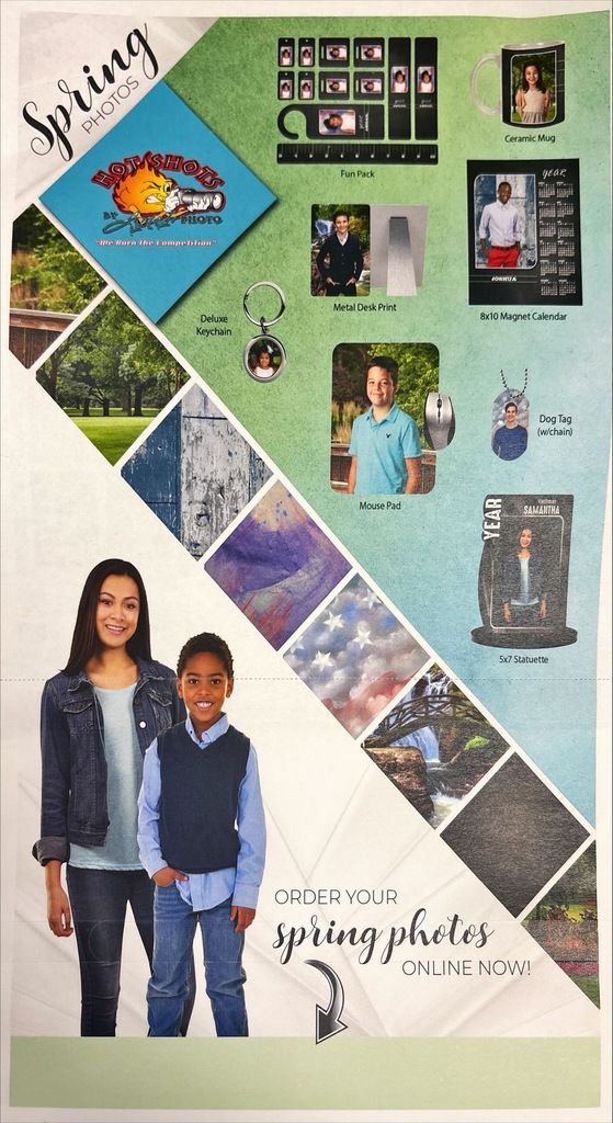 Parents, Spring Picture Day is this Thursday, February 12th. Order online or turn in your completed form with payment on picture day.