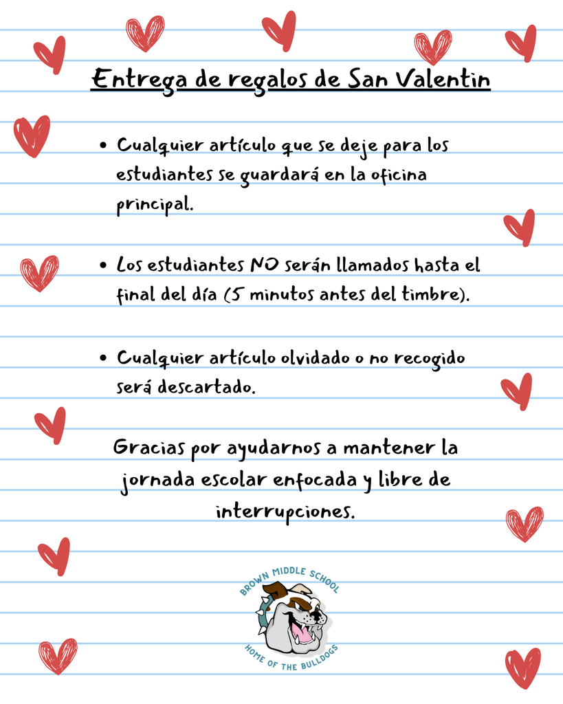 Entrega de regalos de San Valentin. 