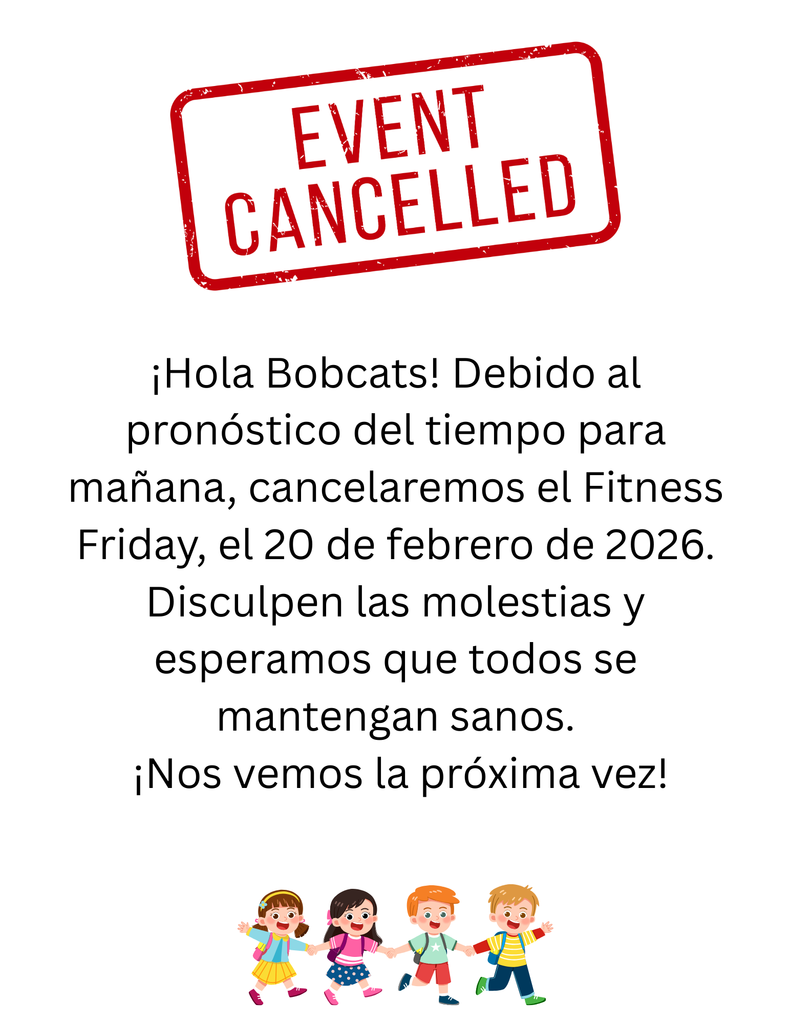 Fitness Friday Cancelled