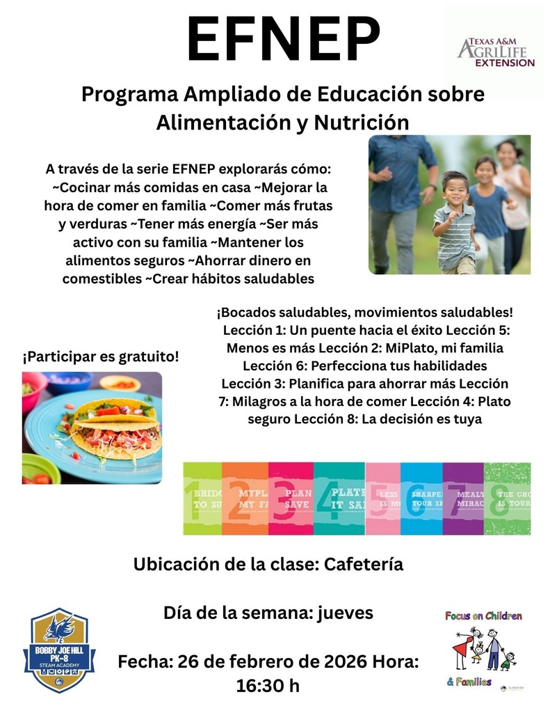 Parent Nutrition class feb, 26th 4:30 pm in cafeteria  