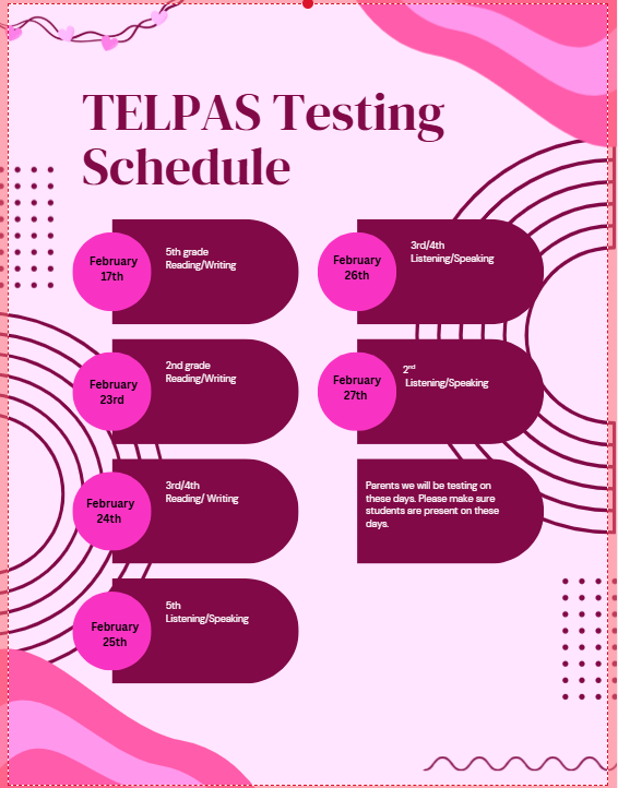 Telpas Testing Reminder