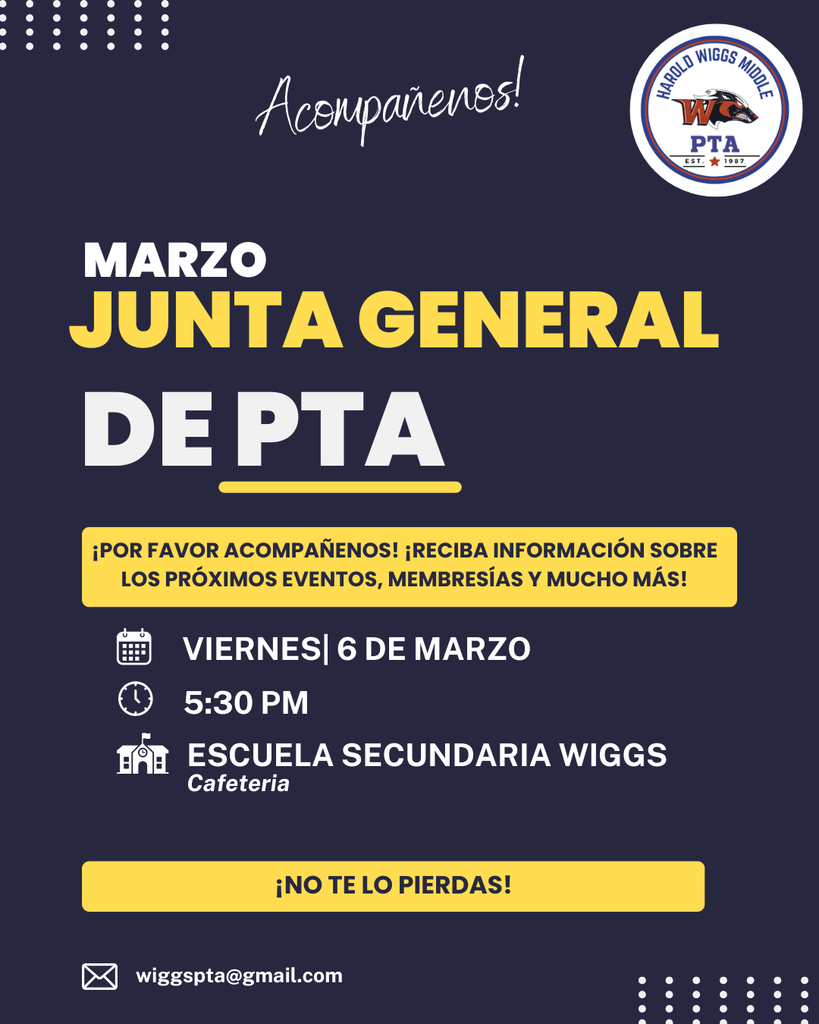 Junta General de PTA (SPANISH)