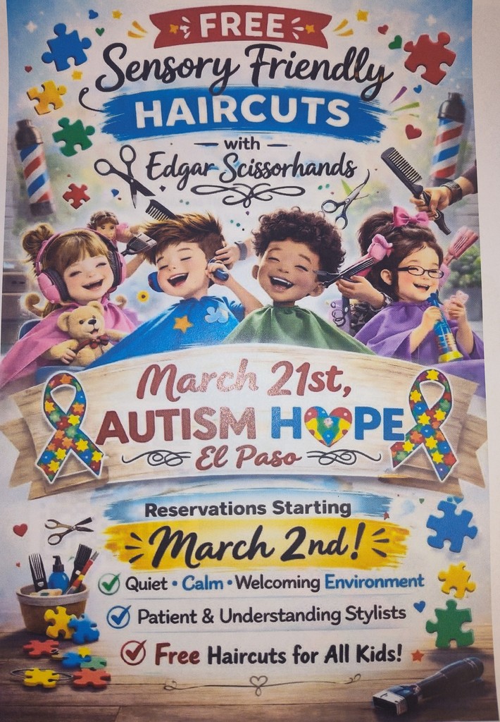 Sensory Friendly Hair Cuts flyer