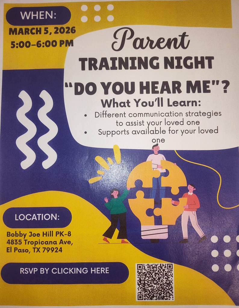 Parent Training March 5th 5pm-6pm