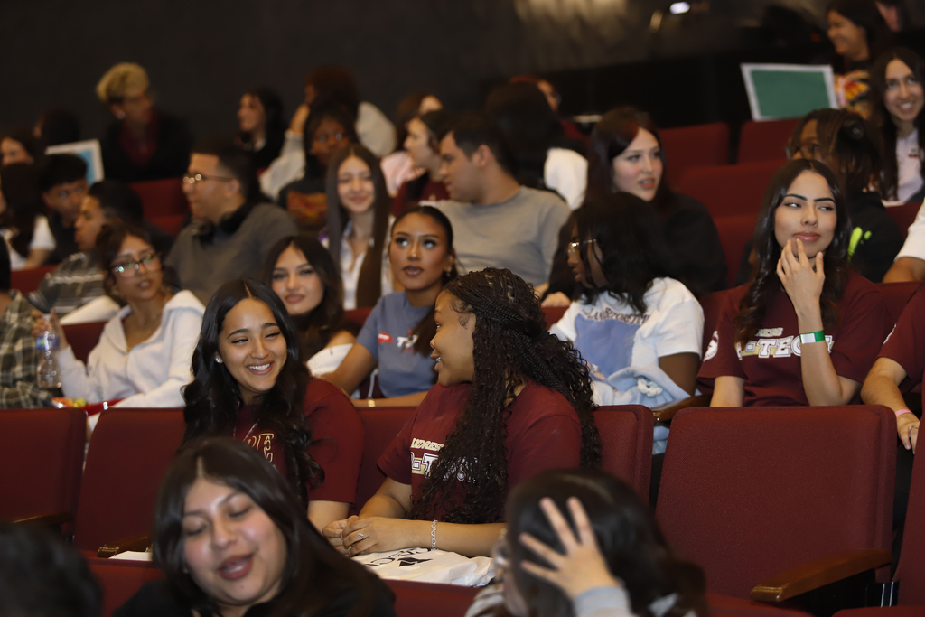 Andress, Chapin, and Irvin students at the In The Zone Northeast Career Event talking to each other