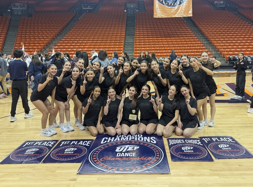 Hornedo Middle School Vortex Dance Team poses for a photo